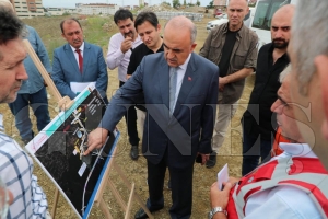 Vali Erol, Ordu ehir Hastanesi inaatnda incelemelerde bulundu